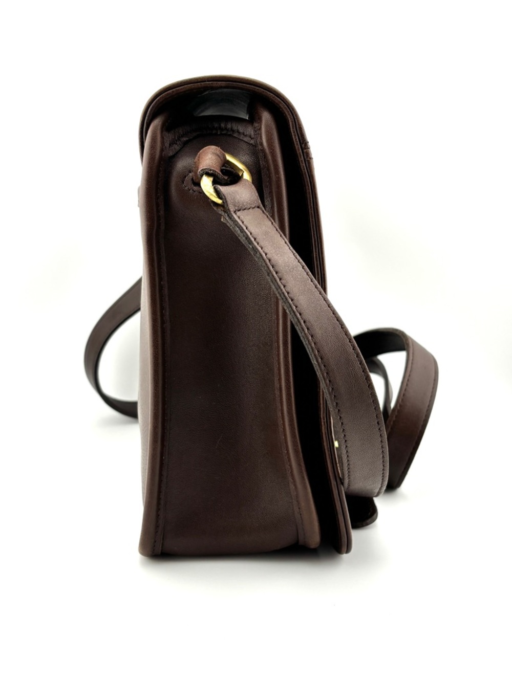 Vintage Coach Tribeca Flap Brown Leather Crossbody L8D-9092 - Picture 6 of 14